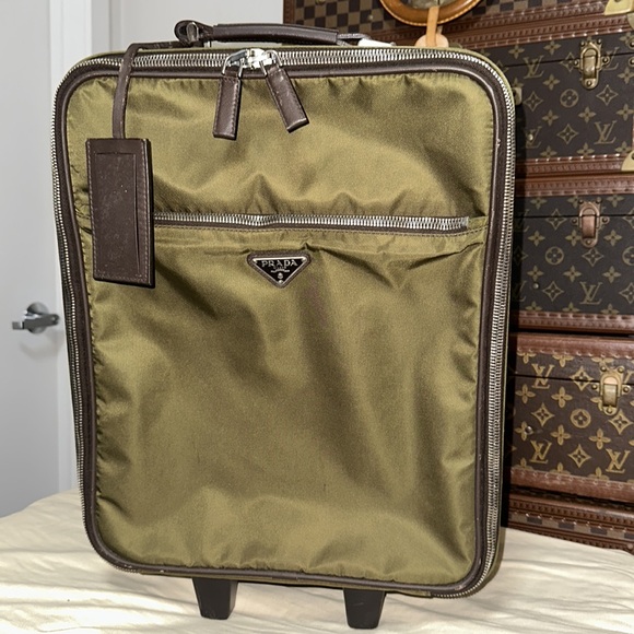 Prada tessuto nylon trolly rolling carryon suitcase travel weekender bag - Picture 1 of 16